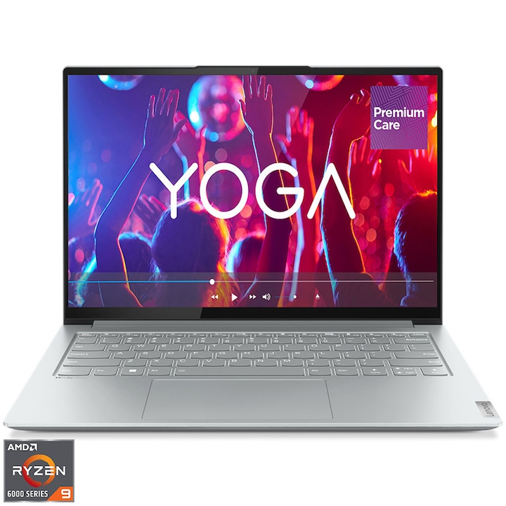 ultraportabil Lenovo Yoga Slim 7 14ARH7 cu procesor AMD Ryzen™ 9 6900HS Creator Edition pana la 4.90 GHz, 14", 2.8K, IPS, 16GB, 1TB SSD, AMD Radeon 680M Graphics, No OS, Cloud Grey, 3y on-site Premium Care