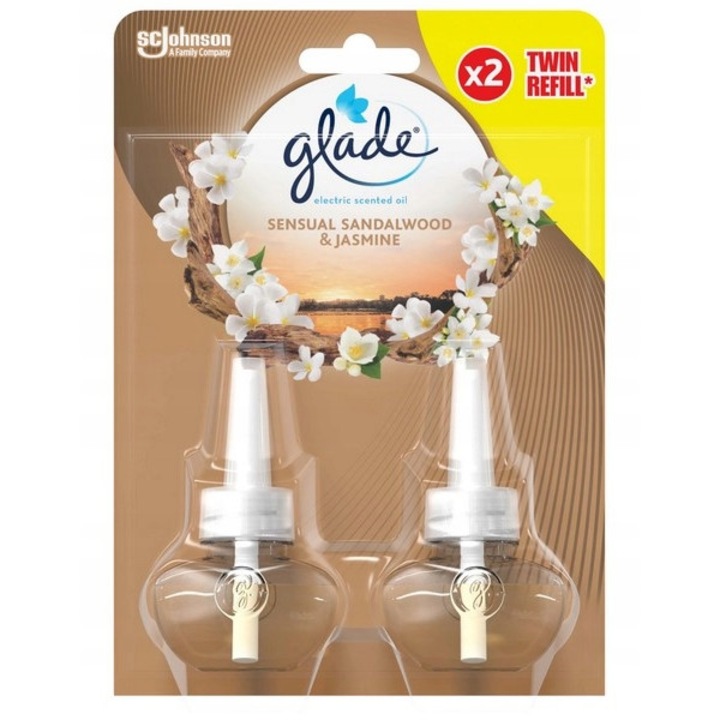 Set 2 rezerve pentru odorizant, Glade, Lemn de santal, 20 ml