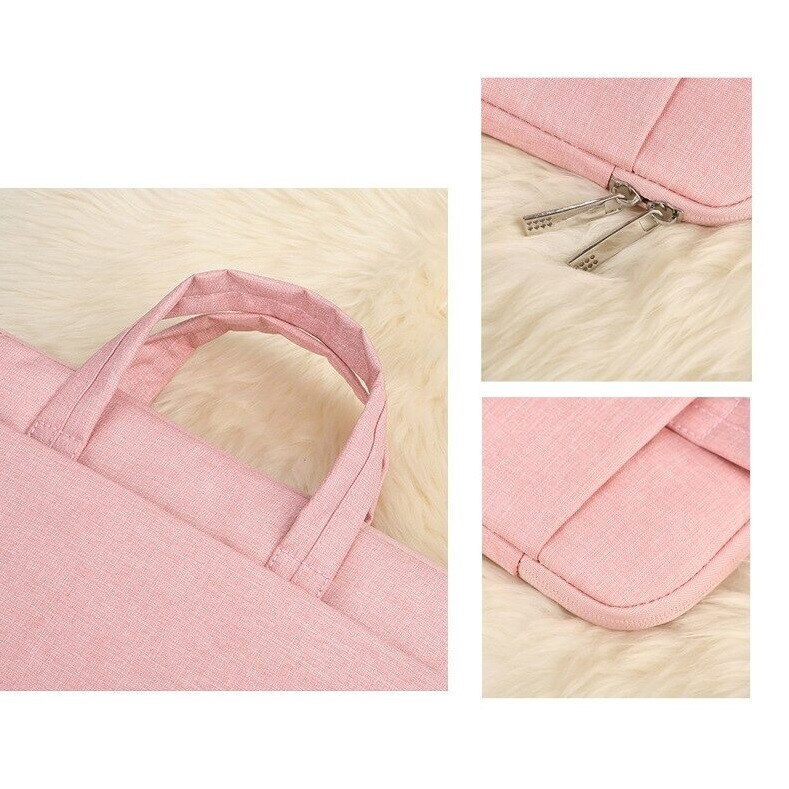 Rucsac Rosie LZ-3, 15 inchi, Roz, Design elegant, Tesatura rezistenta la apa, Protectie la socuri, Buzunar frontal pentru accesorii