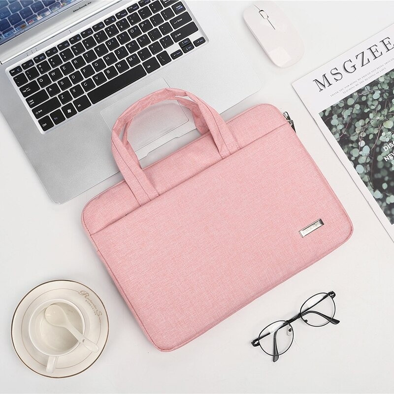 Rucsac Rosie LZ-3, 15 inchi, Roz, Design elegant, Tesatura rezistenta la apa, Protectie la socuri, Buzunar frontal pentru accesorii