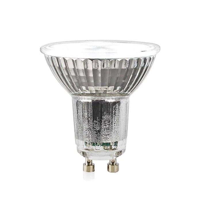 Smart LED крушка, Nedis, Пластмаса, Wi-Fi, GU10, 4.9 W, 345 lm, Многоцветна