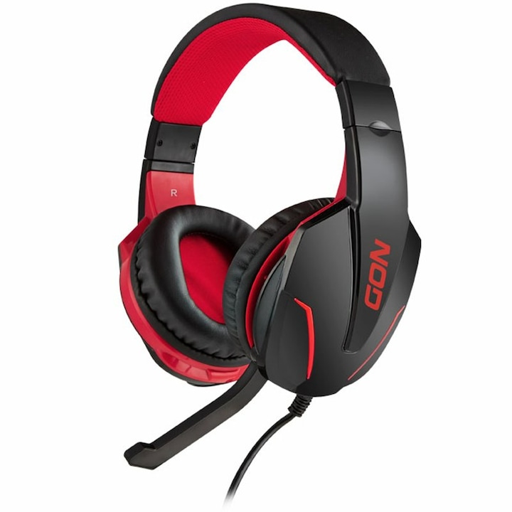 Casti PC Nedis over-ear cu microfon, Bluetooth, culoare neagra