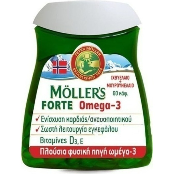 Supliment alimentar, Moller's Forte, Ulei de cod, 60 capsule