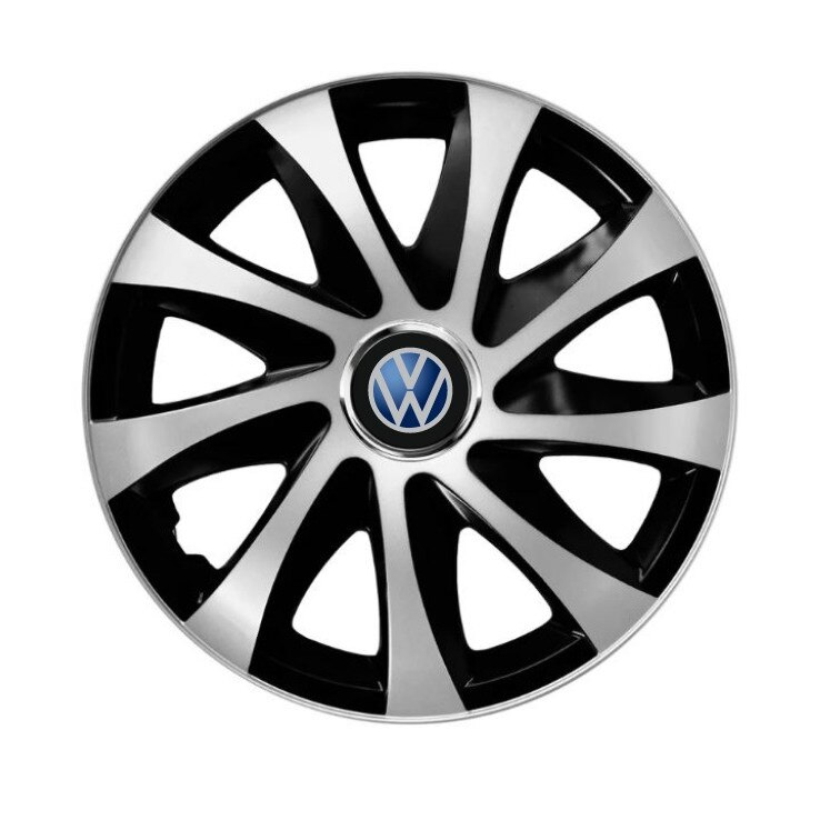 Set 4 capace roti Drift exrta silver&black R14 pentru gama auto