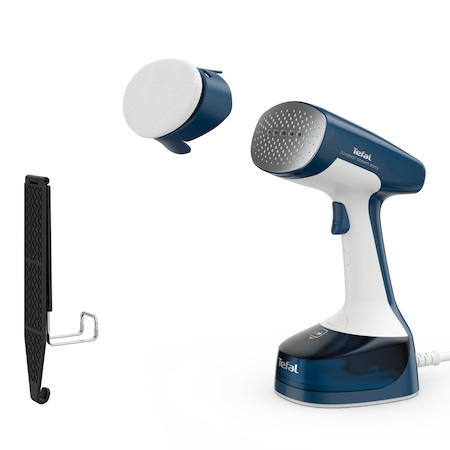 Aparat de calcat vertcal cu abur Tefal Access Steam Easy DT7130E1, 1400 W, abur variabil pana la 25 g/min, recipient apa 150ml, incalzire rapida 15secunde, alb/albastru