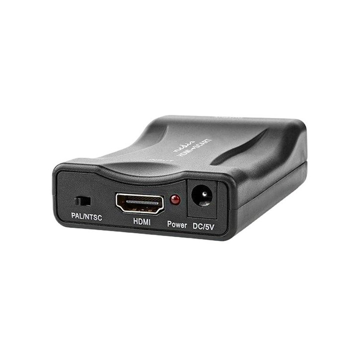Convertor audio digital, Nedis, 1xHDMI mama/1xSCART mama, Negru