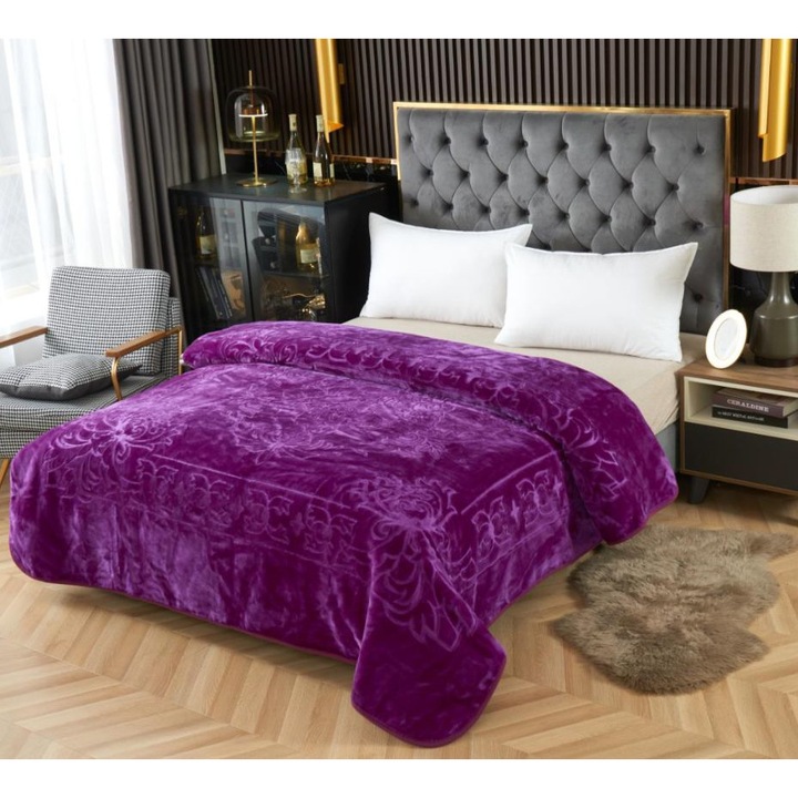 Дебело одеяло 200 x 230 см допълнително 3,5 кг COCOLINO Purple NEK-017