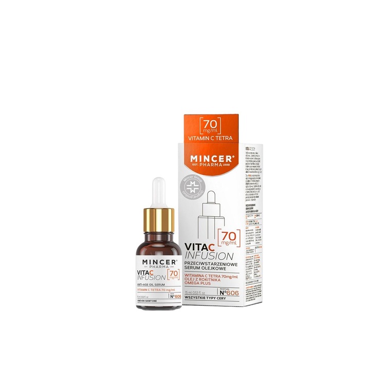 Ser pentru ten, Mincer Pharma, Vita C, Ser Anti-Aging, 15ml