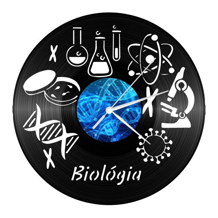 Ceas de perete, Feliorak, Vinil, Model- Biologie, Negru