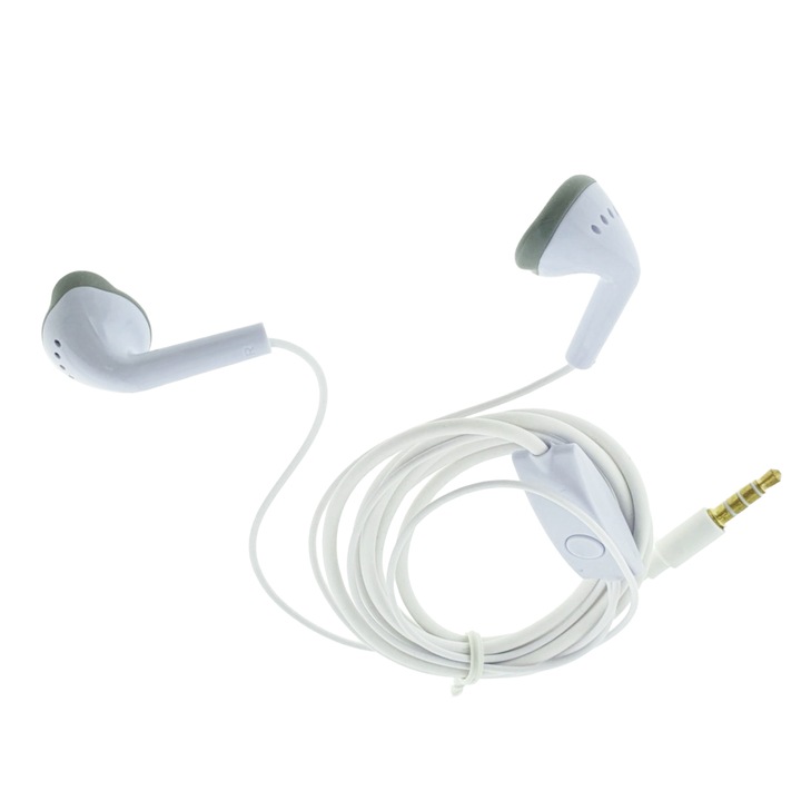 Casti cu microfon In-Ear, Core EHS61ASFWE, control pe fir, cablu 120 cm, conector jack 3.5mm, albe