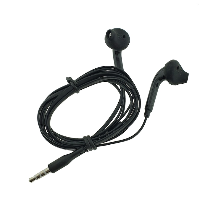Casti cu microfon, S6, EG920BB, control pe fir, cablu 115 cm, conector jack 3.5mm, negre