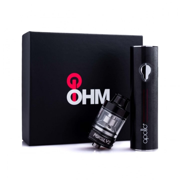 Kit Vaping Ohm Go V.2, baterie 50W si rezerva - Negru