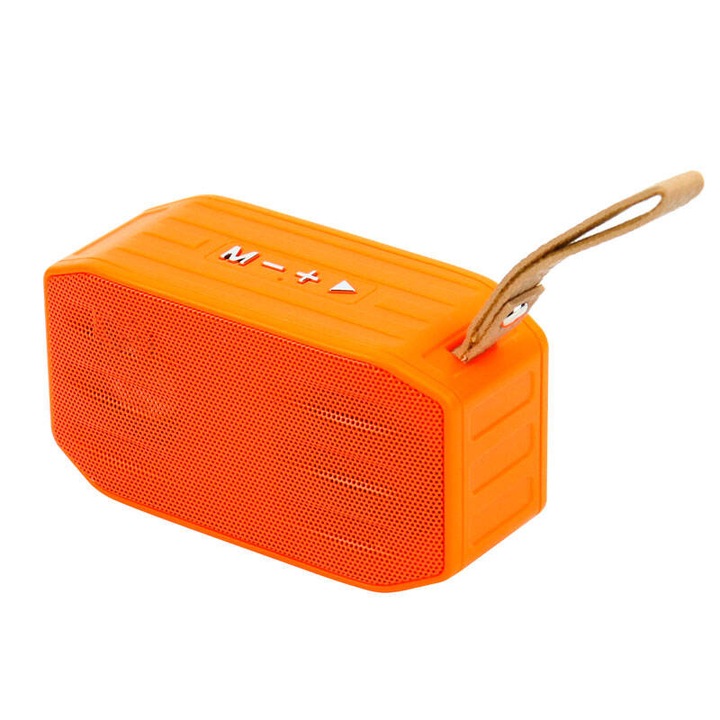 Boxa portabila elSales ELS-296 cu Bluetooth, AUX, USB, cititor card, radio FM, portocaliu