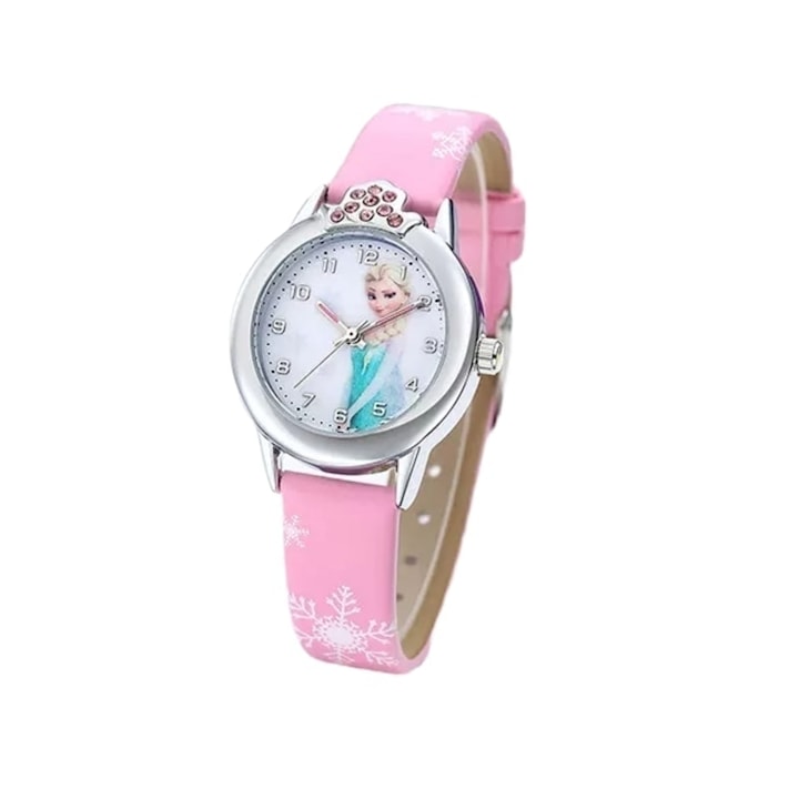 Ceas pentru copii Disney Frozen Elsa, roz
