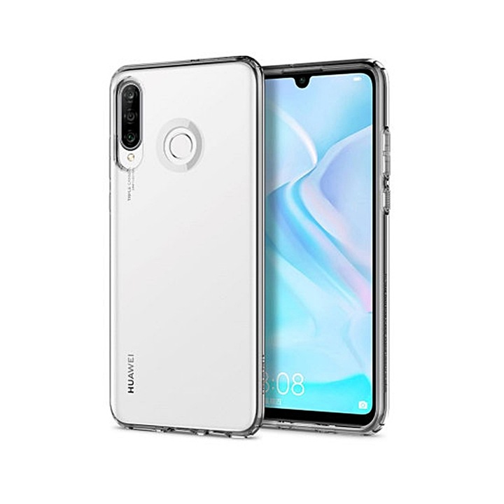 Huawei P30 Lite Telefontok - 2 mm vastag átlátszó szilikon tok