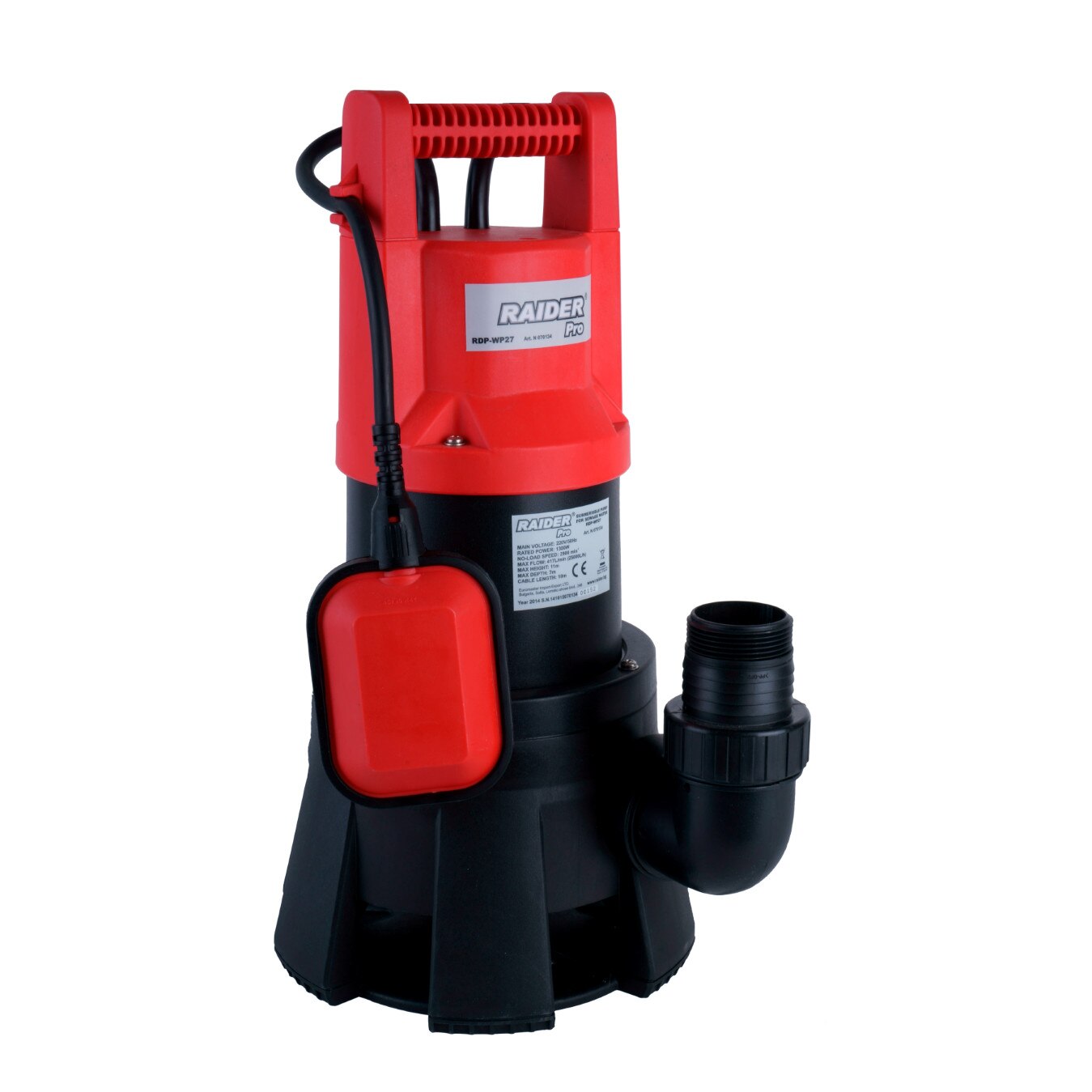 Pompa de apa submersibilaRaider RDP-WP27, 1300W 1 417L/min 11m