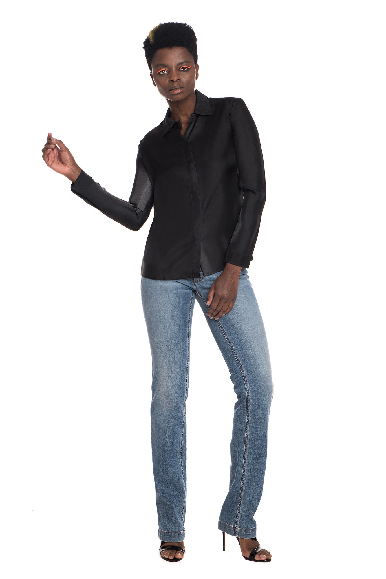 Camasa neagra din matase, Prada, S