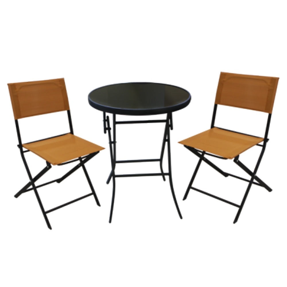 Set mobila de gradina,terasa BISTRO masa rotunda 60cm cu 2 scaune orange