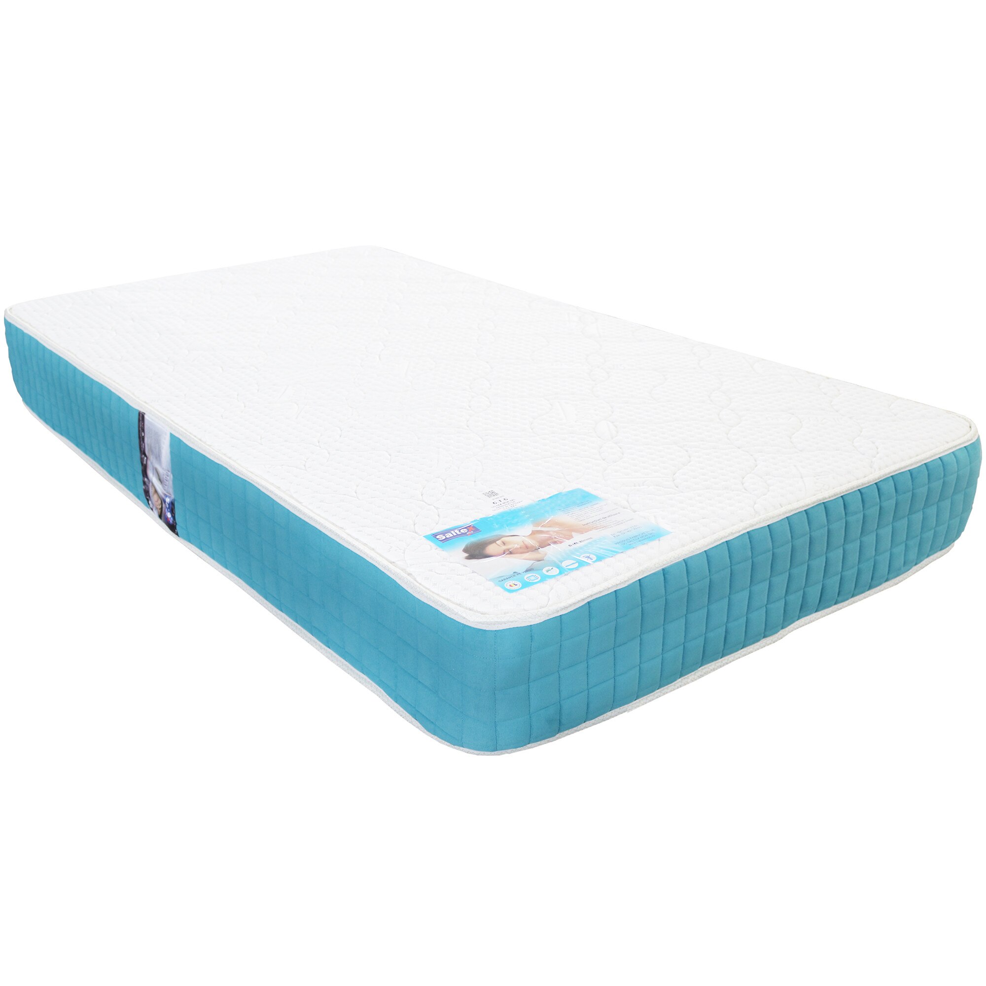 Saltea cu sistem aerisire SALTEX Memory Foam, 120x200x23cm, spuma poliuretanica cu memorie, fir cu ioni de argint, ferma