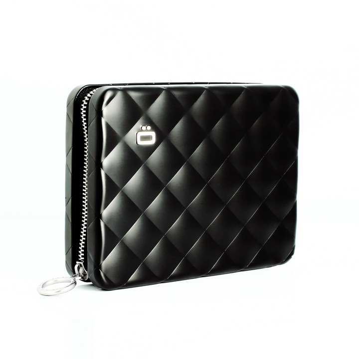 Портмоне Ögon Designs Quilted Passport, Защита за вашите пари и карти, Черен