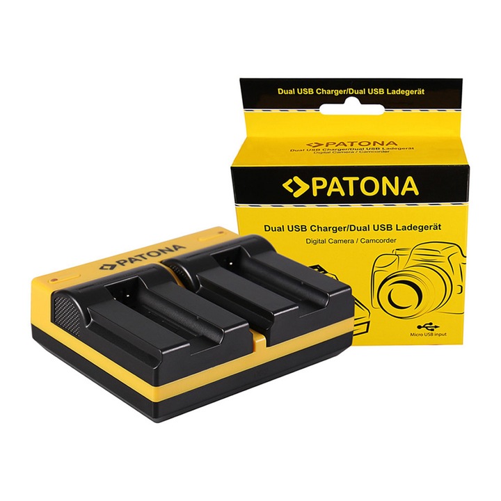 Incarcator Dual USB cu placute pentru acumulator Canon NB9L NB-9L Patona