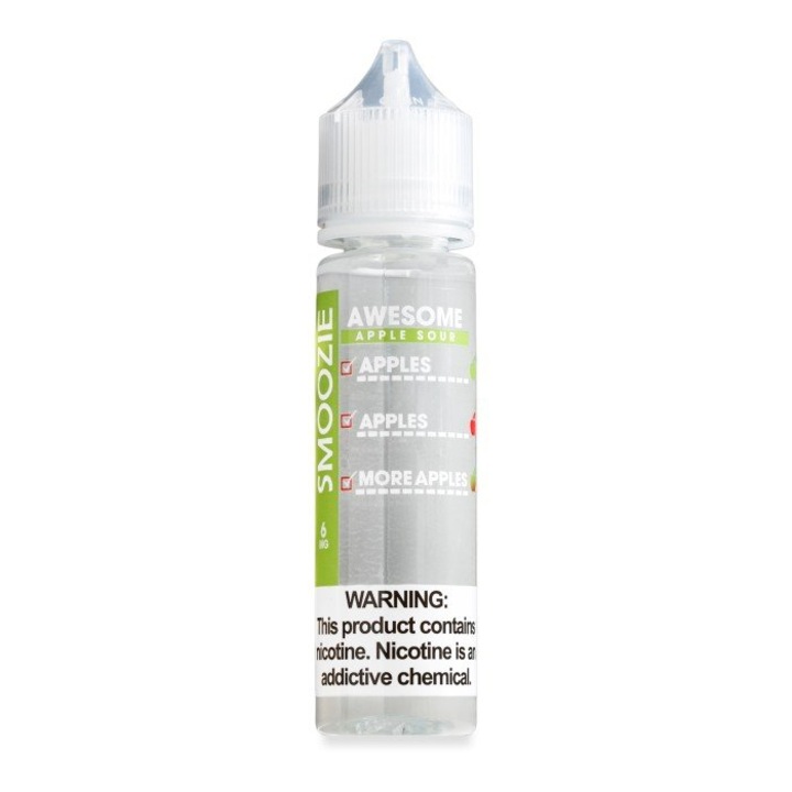 Lichid pentru tigara electronica SMOOZIE Awesome Apple Sour, 10ml 30/70 PG/VG, 6mg