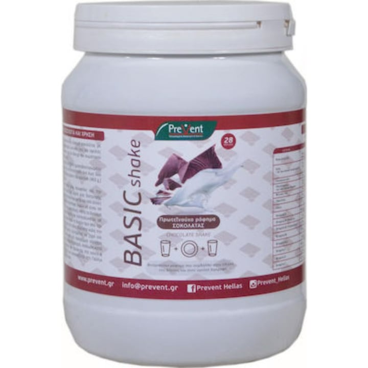 Shake proteic, Prevent, Basic slim, Aroma de ciocolata, 465 g