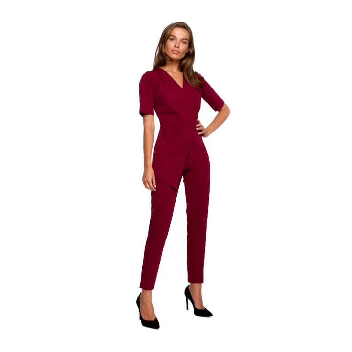 Elegans overál, Style, V-kivagassal, Bordó