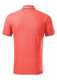 Tricou Polo pentru Barbati, Tip Pique, 65% Bumbac, Dungi Contrastante la Maneci si Guler, Coral, L