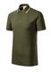 Tricou Polo pentru Barbati, Tip Pique, 65% Bumbac, Dungi Contrastante la Maneci si Guler, Verde Militar, L