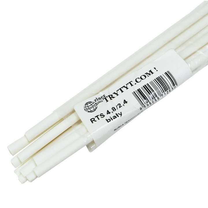 Tub termocontractabil RTS 4,8/2,4 alb 1 metru 10 buc