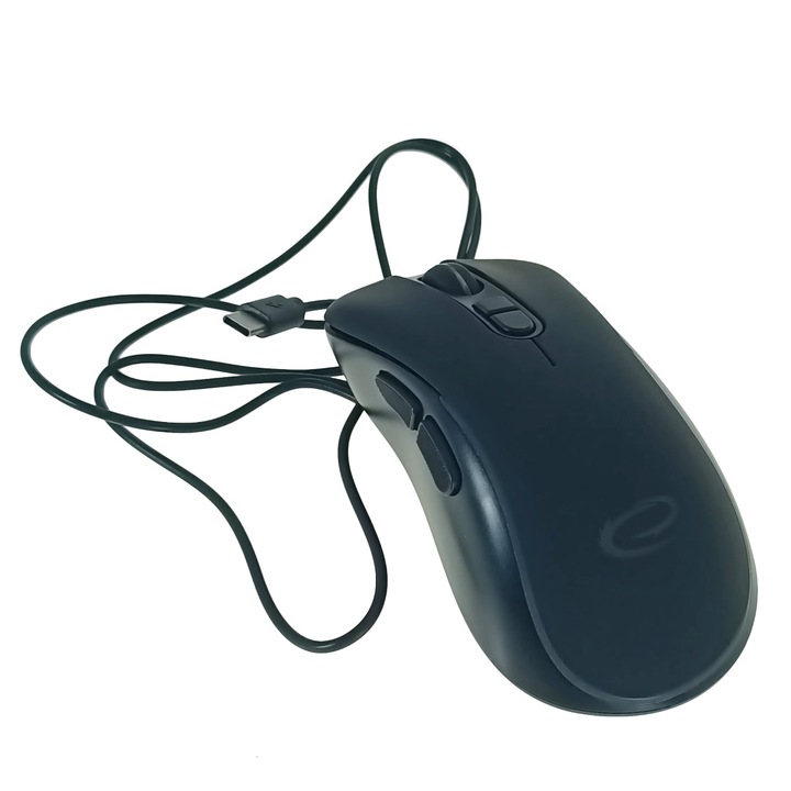 Мишка USB-C gaming Esperanza Hesperis 94546, кабел 1,25 м, 7D, RGB, 800-2400 DPI, черна