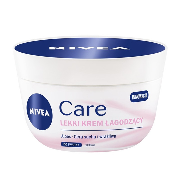 Crema de fata, Nivea, Care, Piele uscata/Sensibila, 100 ml