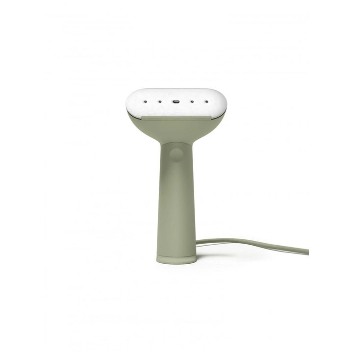 Aparat de calcat vertical cu aburi Steamery Stockholm, Cirrus No.3, calitate premium, functie anti-puff, eficient pentru toate tipurile de materiale, reduce mirosurile neplacute si omoara bacteriile, ideal pentru calatorii, oprire automata, 90 ml, verde