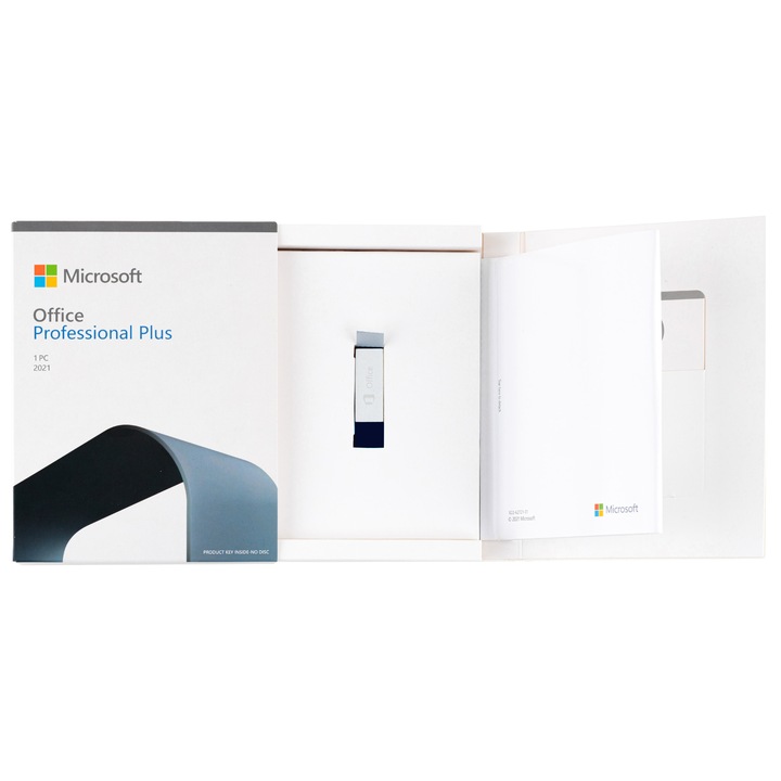 Приложение Microsoft, Office 2021 Professional Plus, Retail FPP, Windows 32/64 bit, Multilanguage, USB 3.0, CoA