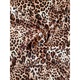 Tesatura gofrata din matase naturala cu lana si elastan - design animal print, D Donarosso, 138x100 cm, Maro roscat, Metraj