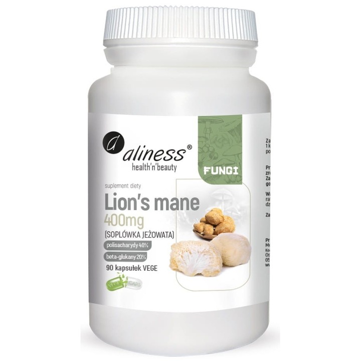 Aliness Étrend-kiegészítő, Lion's Mane, 400mg, 90db