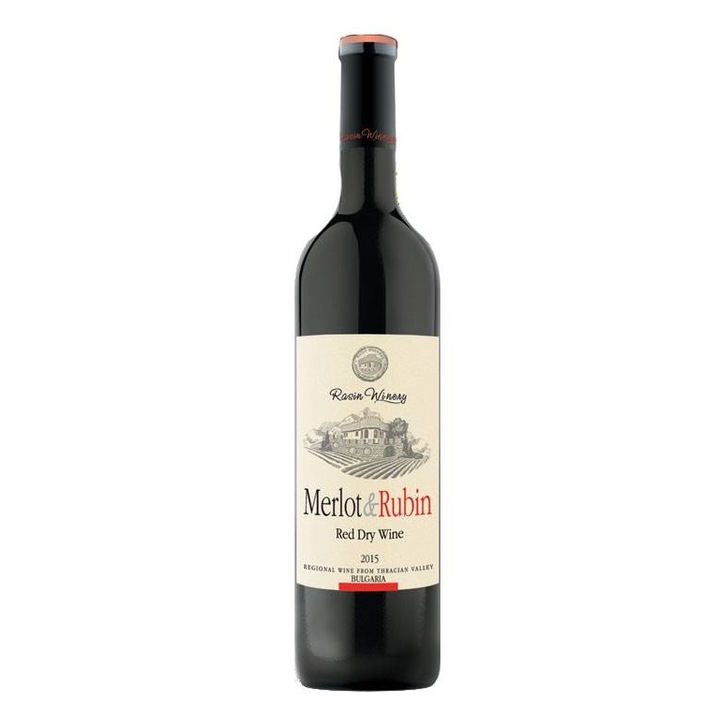 Червено вино Rasin Winery, Мерло и Рубин, 0.750л