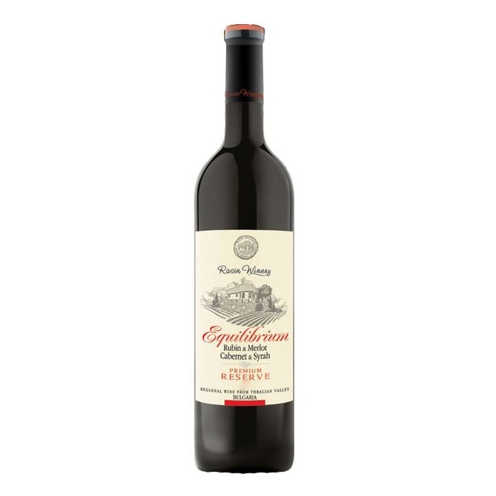 Червено вино Rasin Winery, Еквилибриум, Премиум резерв, 0.750л