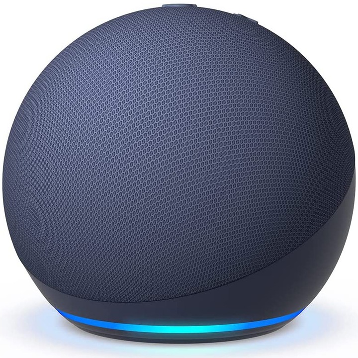 Смарт тонколона Amazon Echo Dot 5, Гласов контрол Alexa, Wi-Fi, Bluetooth, Син