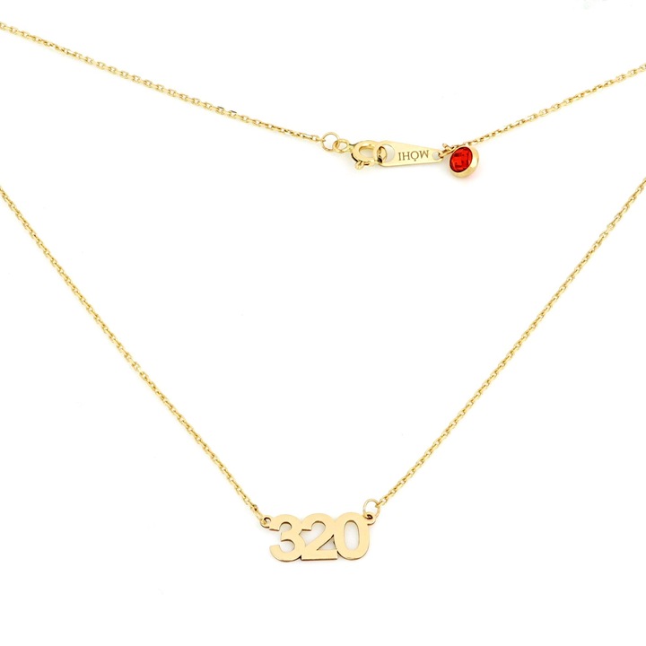 Lant din aur galben de 14k cu cifre