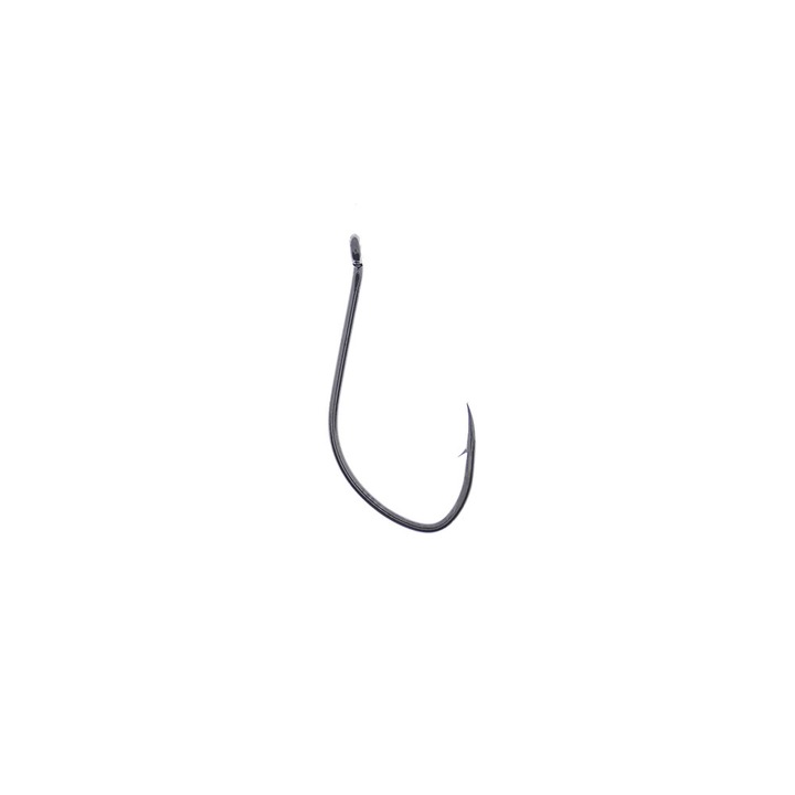 Set 10 buc Kamatsu Carlig Shad Tail Drop Shot K-1060, marimea 1, Black Nickel