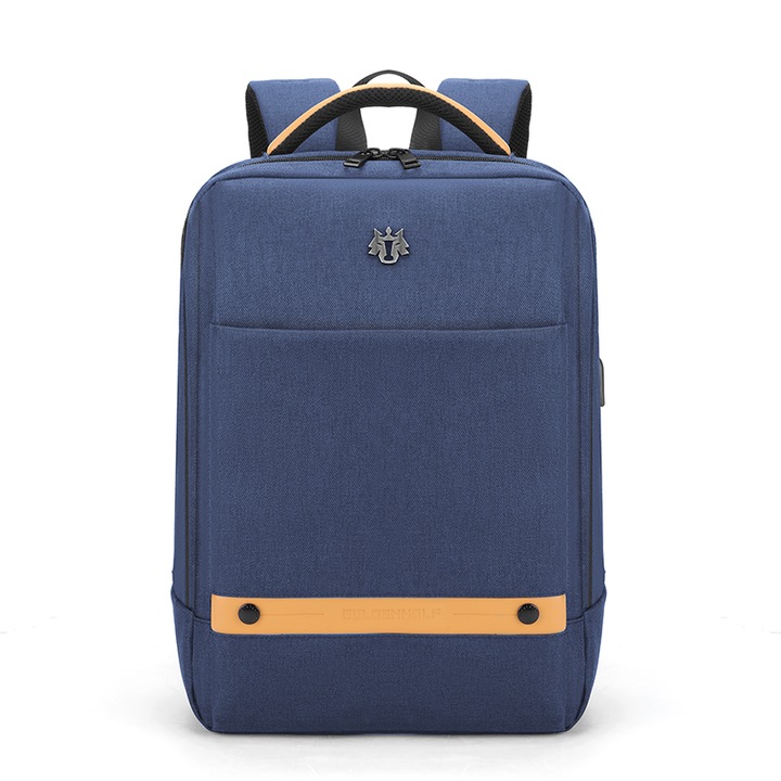 Rucsac pentru barbati, Golden Wolf, Albastru, Poliester, 44 x 13 x 27, cm