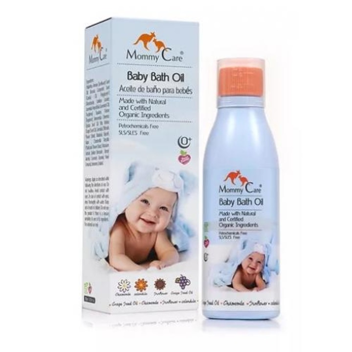 Олио за баня Mommy Care, Натурално, За бебето, 200 мл