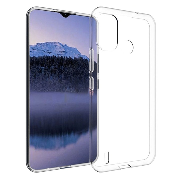 Husa de Silicon compatibila cu Nokia G11, Crystal Clear, Slim Fit, Transparent