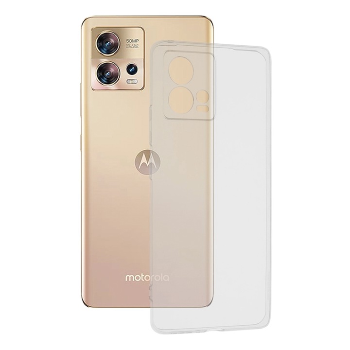 Motorola Edge 30 Fusionnal kompatibilis szilikon tok, 1,5 mm, kristálytiszta, vékony illeszkedés, ultra védelmi technológia, átlátszó