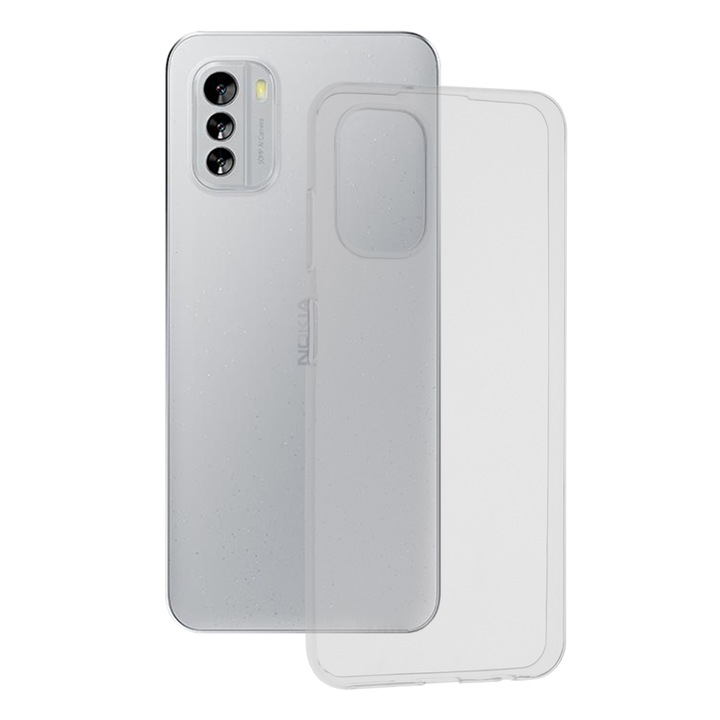 Macomi™ Clear Silicone защитен калъф, за Nokia G60, Подобрена устойчивост на удар, Разширена гаранция срещу износване, Прозрачен