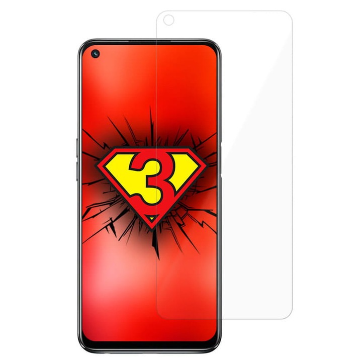 Telefonvédő fólia, 3MK, Oppo A74 5G / A54 5G-hez, Üveg, Átlátszó