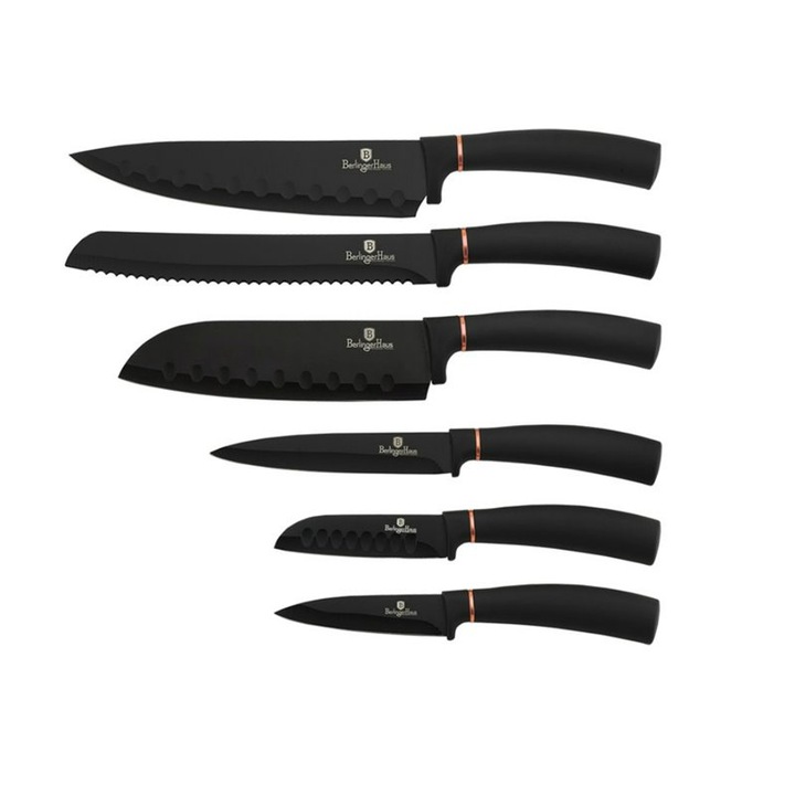 Set 6 cutite, Berlinger Haus, Otel inoxidabil, Negru