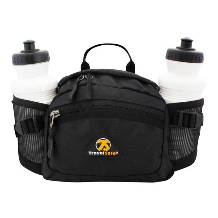 Geanta talie/umar barbati STREET LIFE, Travelsafe, 22 x 8 x 18 cm, Negru, 295 g.